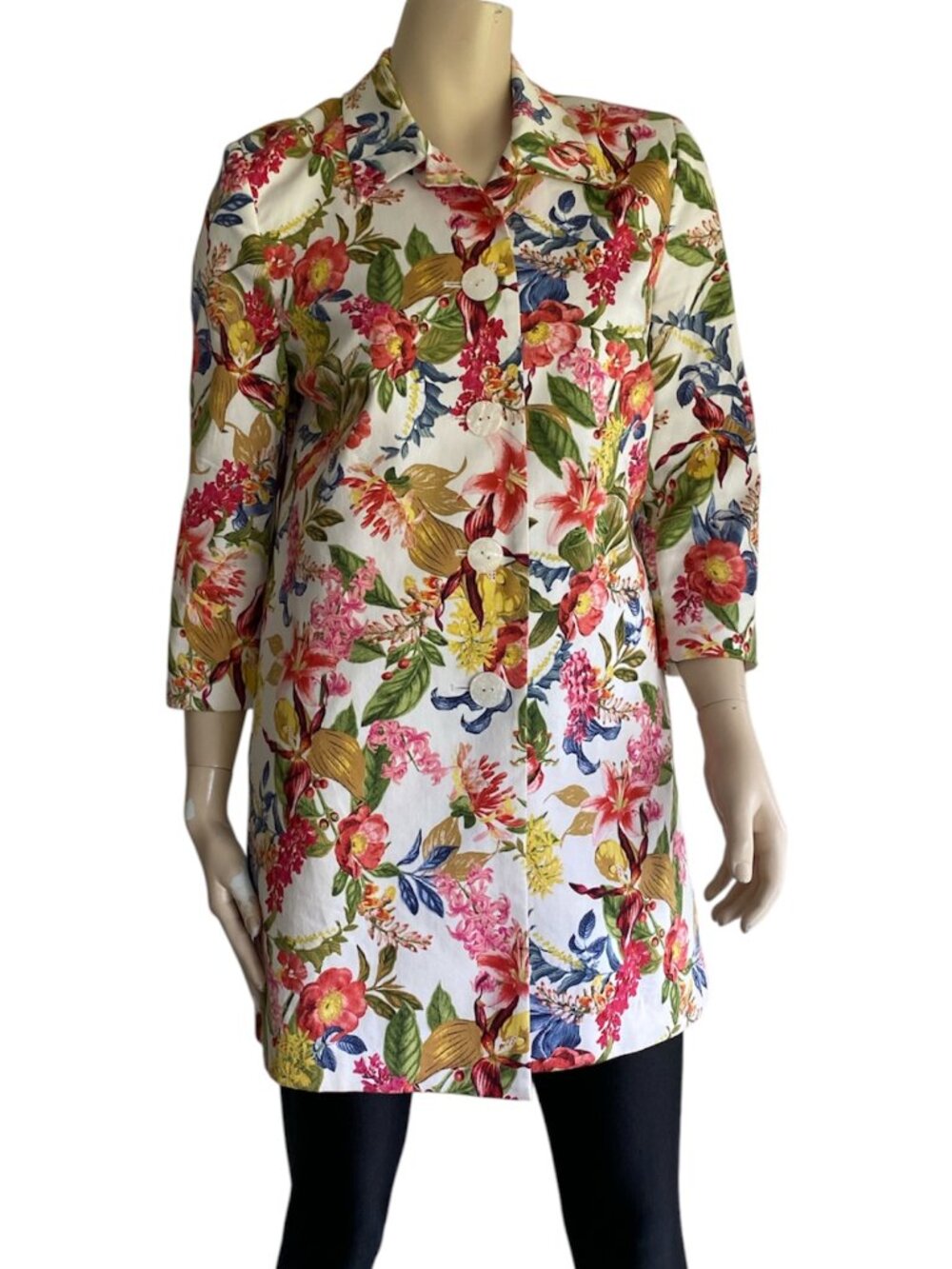 JESSICA Floral Topper Jacket Coat Size 10 Tropical Spring Garden Party Wedding